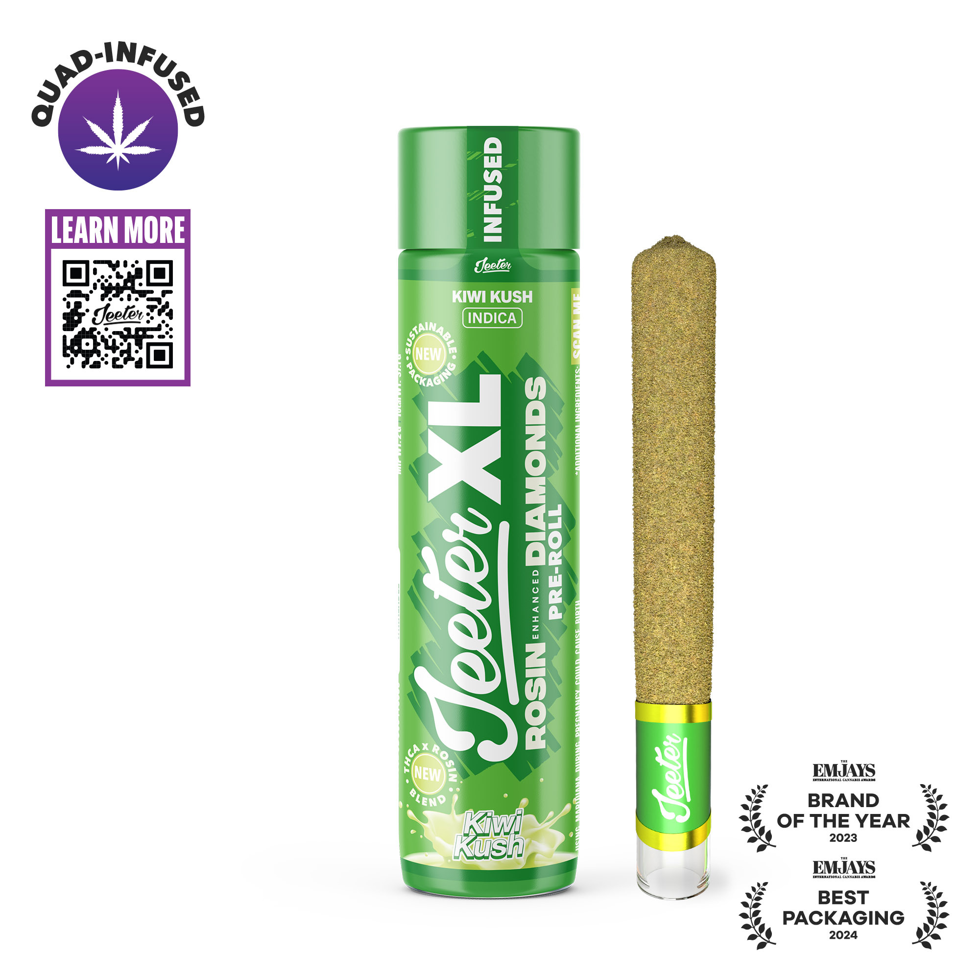 Kiwi Kush Jeeter XL Infused Pre-Roll | 2g