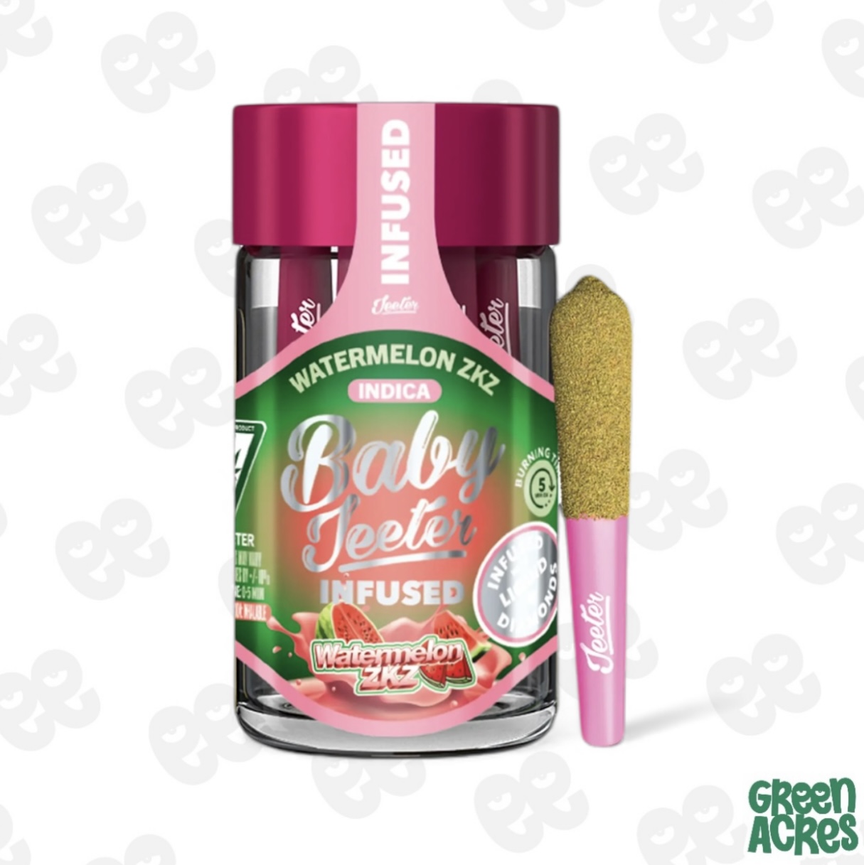 Watermelon ZKZ Baby Jeeter Infused Pre-Roll 5-pack | 2.5g