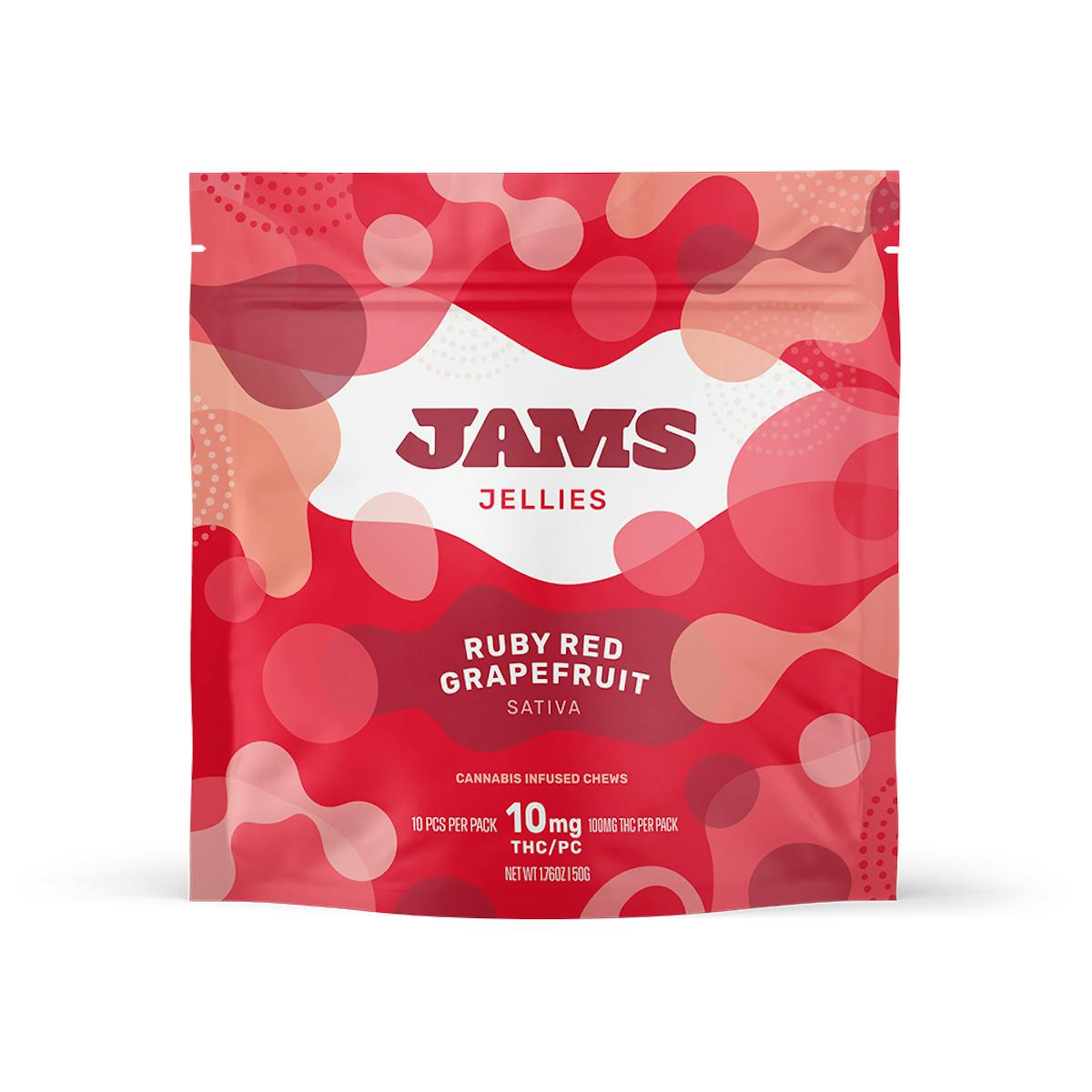 100mg JAMS Gummies - Ruby Red Grapefruit