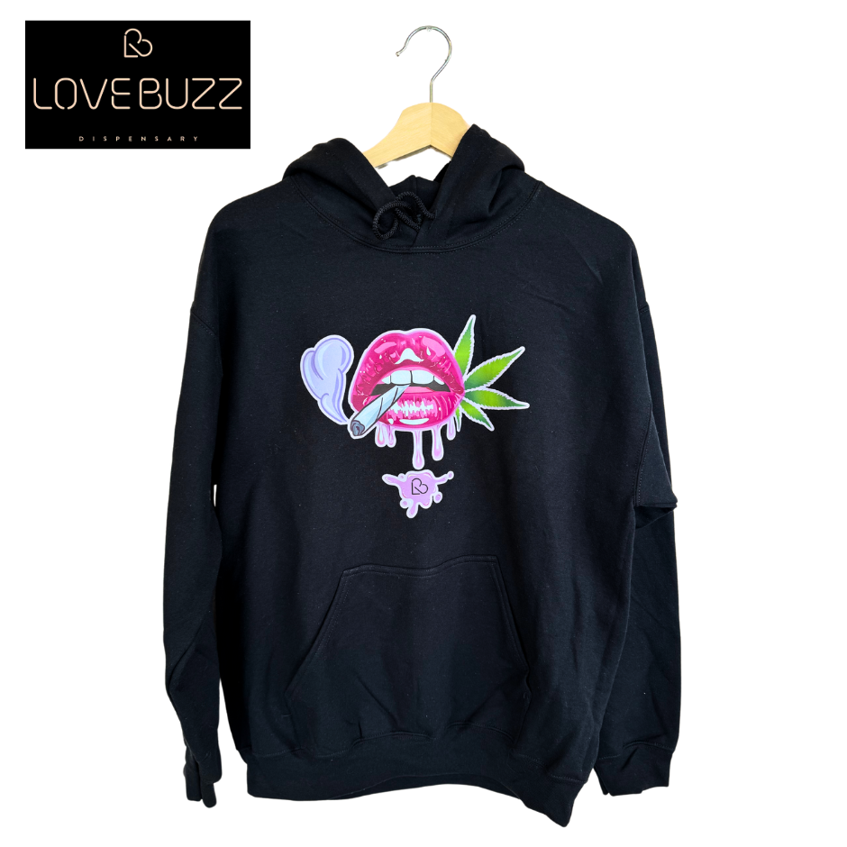Lovebuzz Merch Drip Lips Black