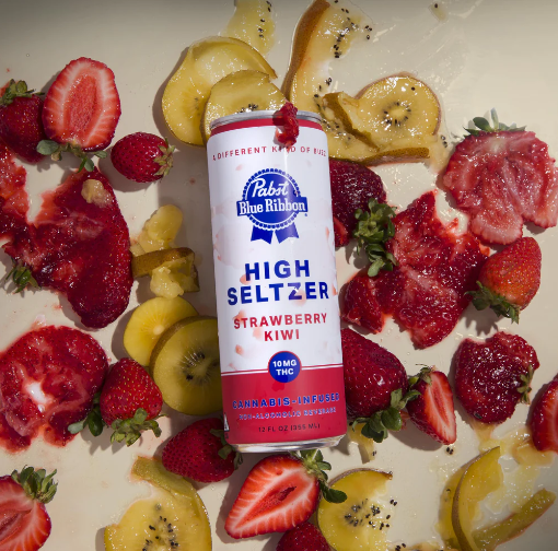 PBR Strawberry Kiwi Infused Seltzer High 10mg 4pk 40mg