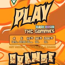 PLAY | 200mg Live Rosin Gummies | Orange