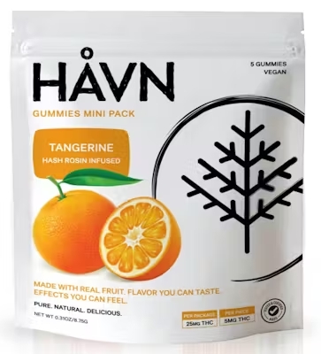 Tangerine | Hash Rosin Gummies | 25mg