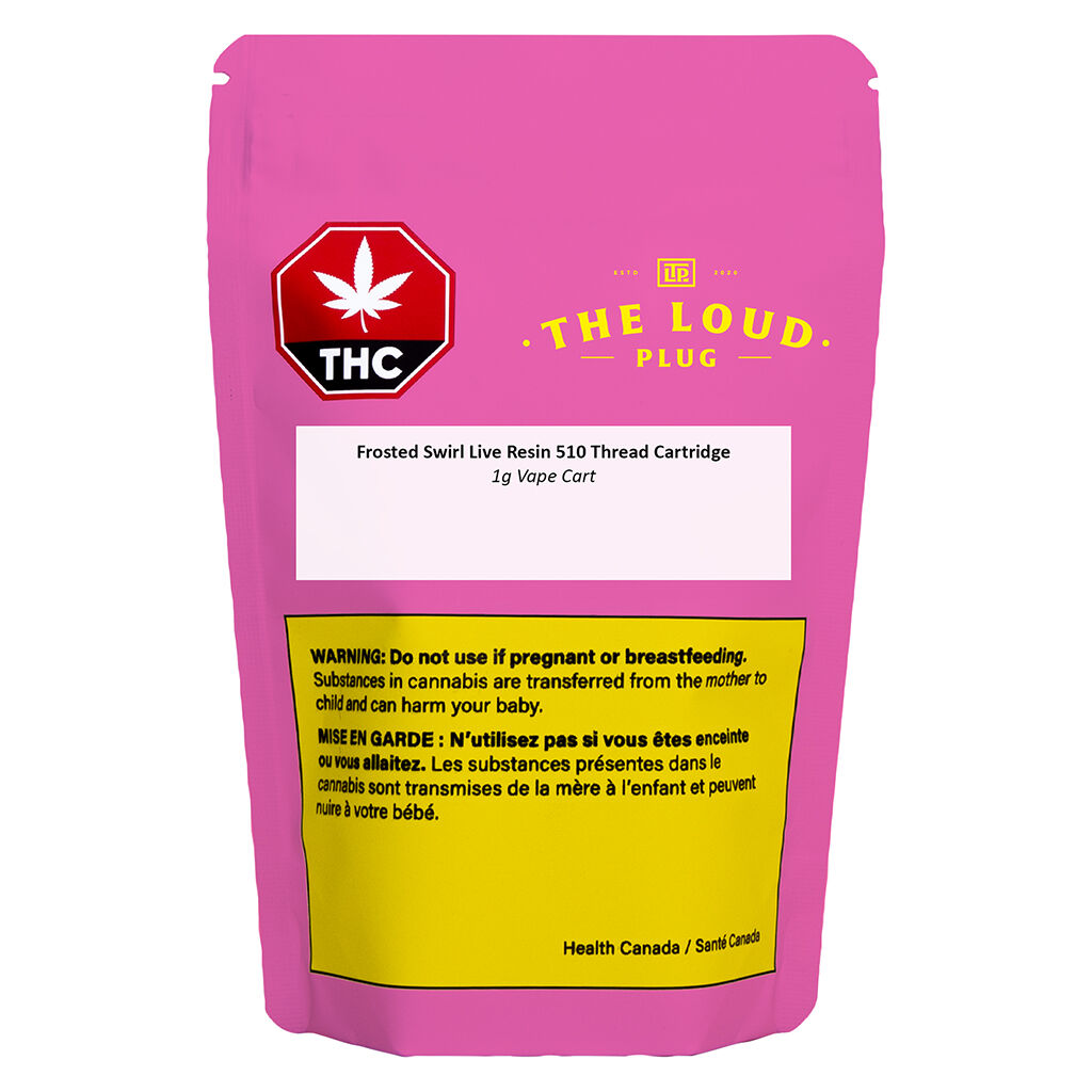 THE LOUD PLUG - Frosted Swirl Live Resin 510 Thread Cartridge
