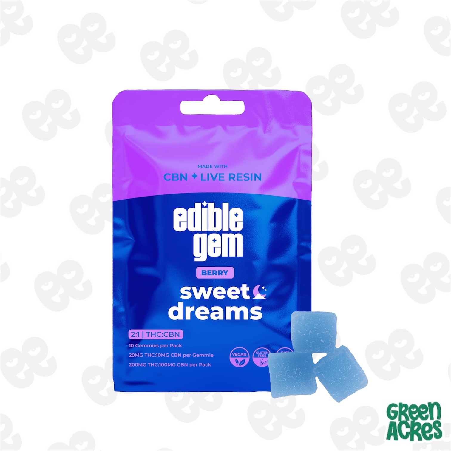 Sweet Dreams 2:1 - CBN - Live Resin Gummies - Berry