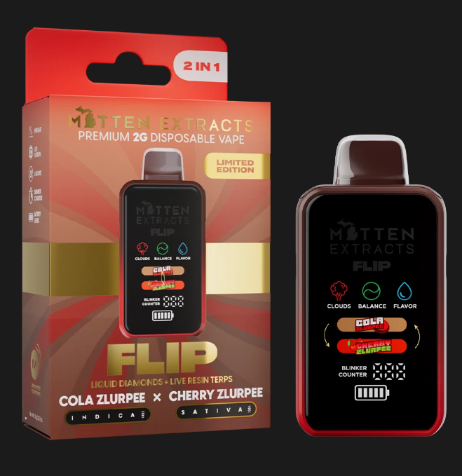 Disposable Flip 2-in-1 | Cola Zlurpee / Cherry Zlurpee | 2g | Mitten Extracts