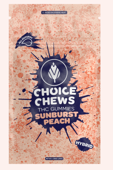 100mg Choice Chews - Sunburst Peach