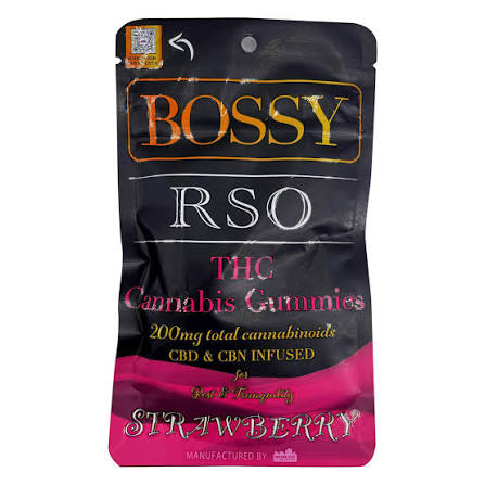 Bossy Strawberry RSO Gummies 200mg