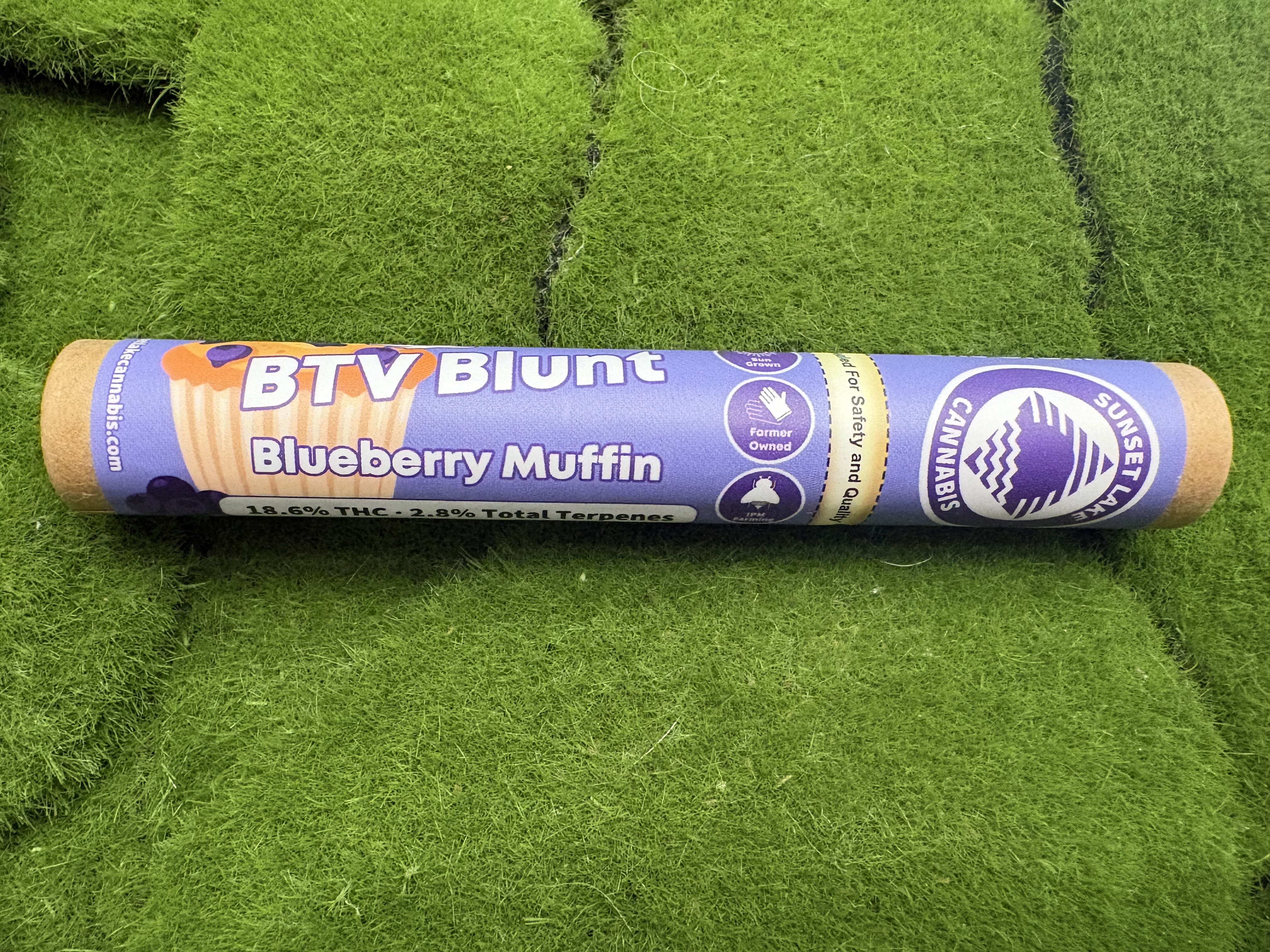 Hemp Leaf Blunt Single | Blueberry Muffin