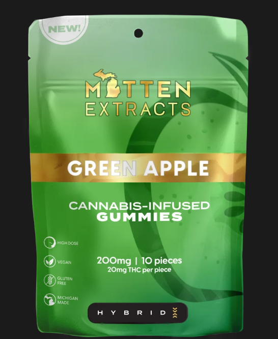 Mitten Extracts - Effect Gummies - 200mg - Green Apple - Hybrid