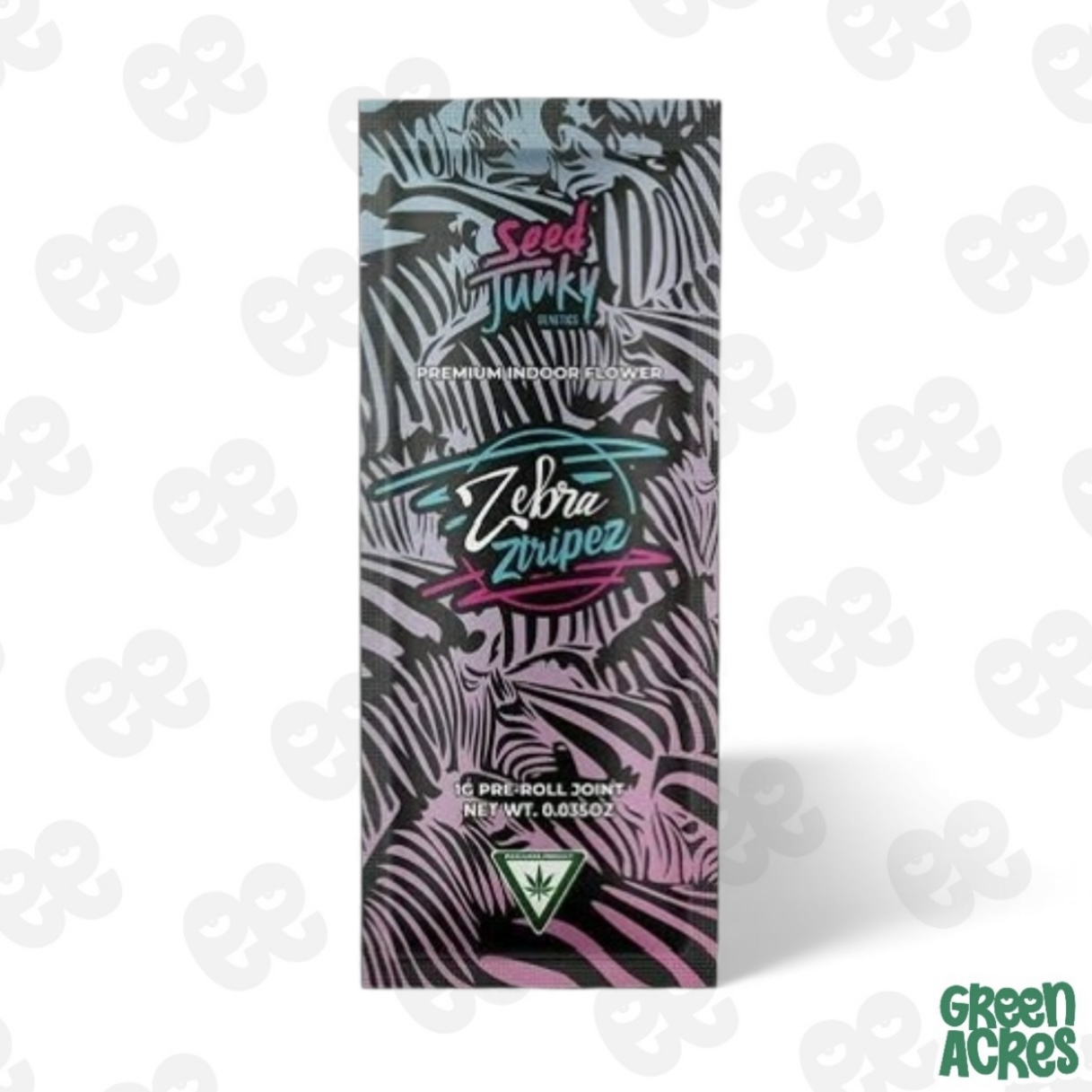 Seed Junky: Zebra Ztripez 1G Pre-Roll | Green Acres - Washtenaw Ave