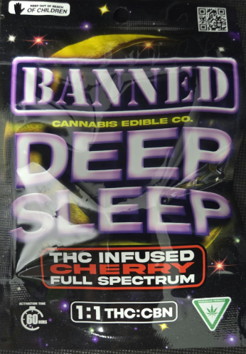 Banned Deep Sleep - Cherry - 200mg Gummies
