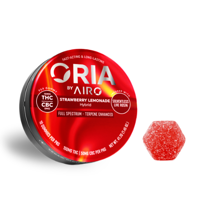 ORIA Full Spectrum Gummies 100mg: Strawberry Lemonade 10pk