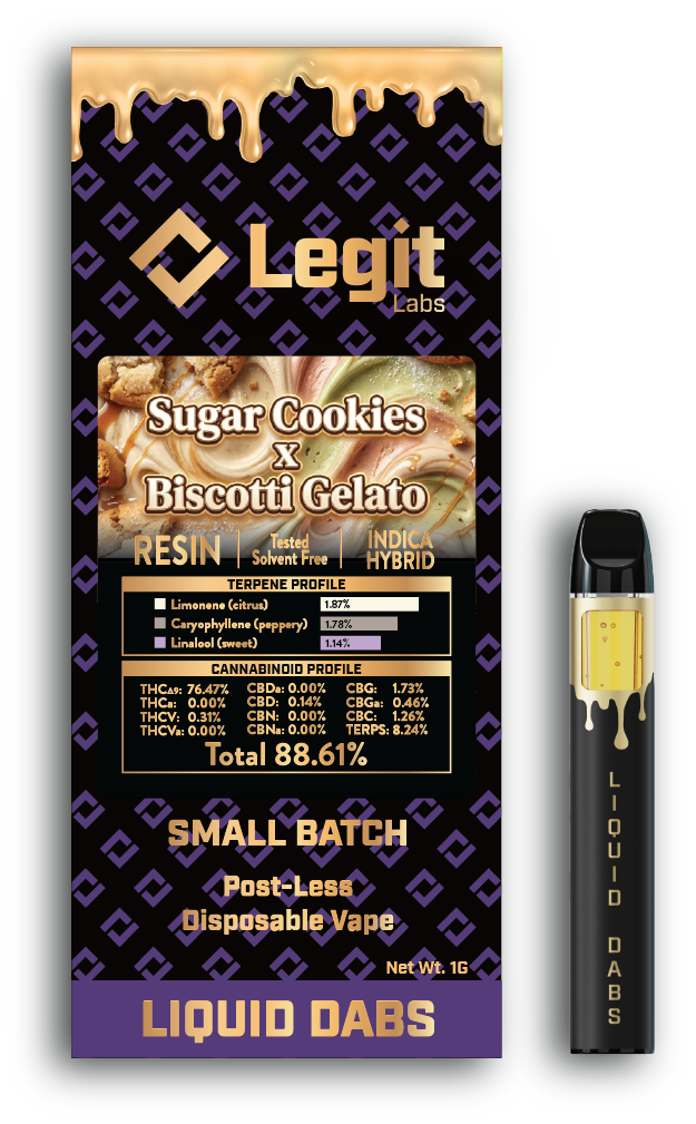 Legit Labs Sugar Cookies x Biscotti Gelato Cured Resin Disposable