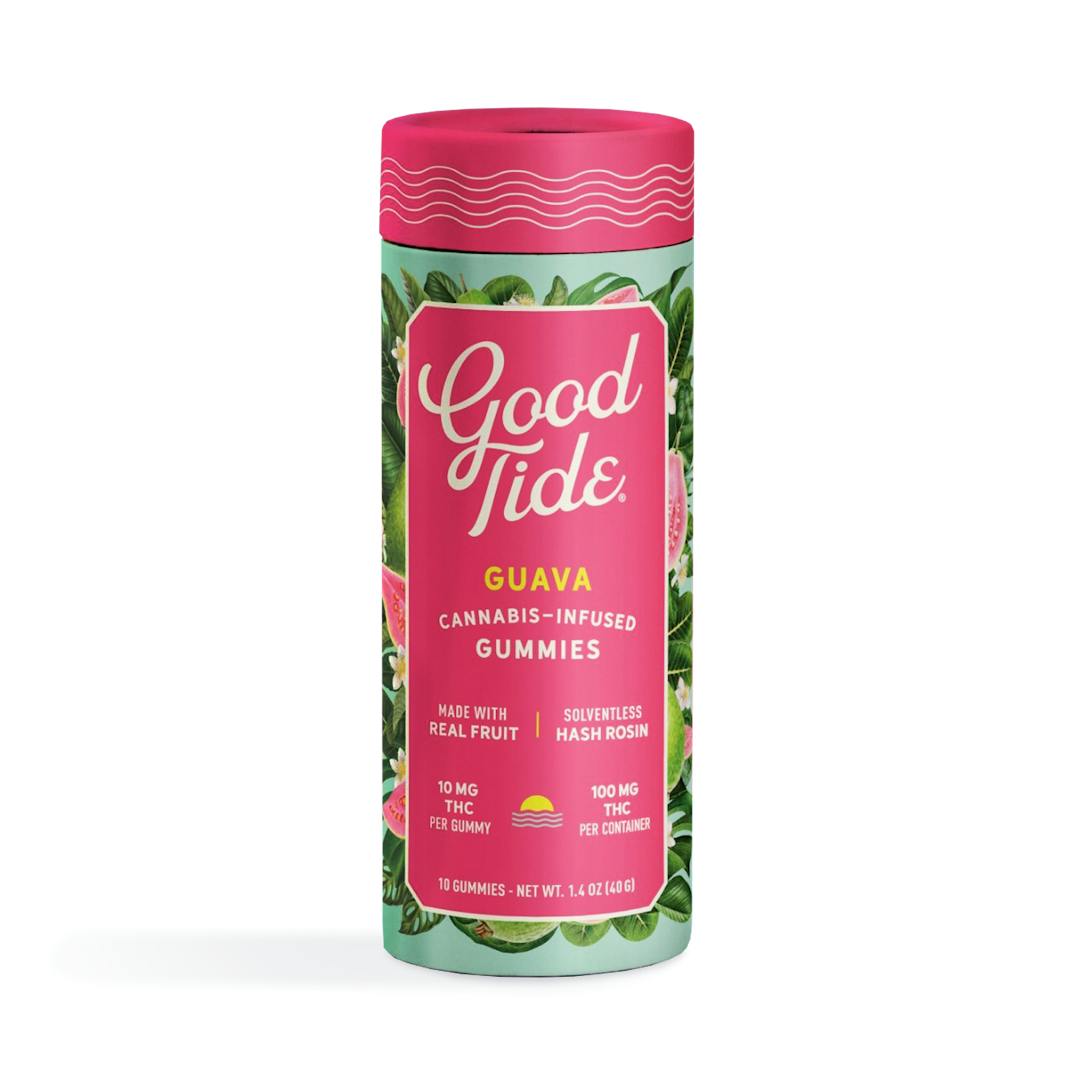 GOOD TIDE Gummies 100mg Solventless: Guava 10pc