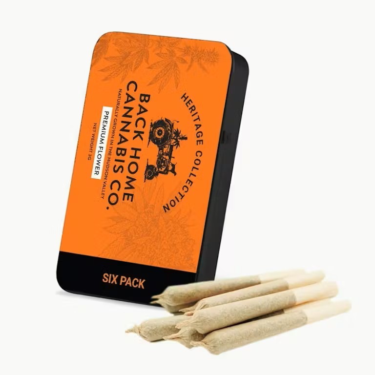 Back Home Cannabis - Acapulco Gold 6pk Preroll - 3g