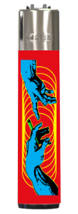 Clipper Lighter Blue Hands Red