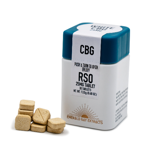 Emerald Bay Extracts White CBG RSO Tablets 25MGx40PK