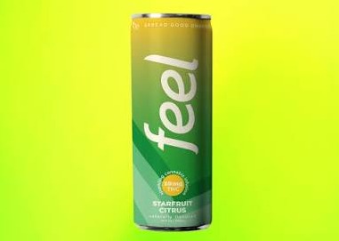 Feel Seltzer 25mg THC 60mg Caffeine - Lemon Drop Melon