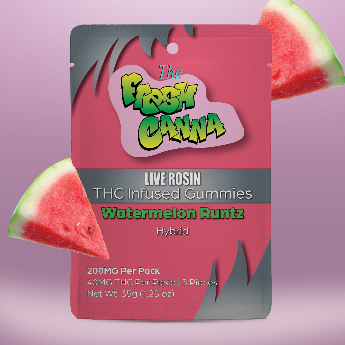 Watermelon Runtz Live Rosin Gummies