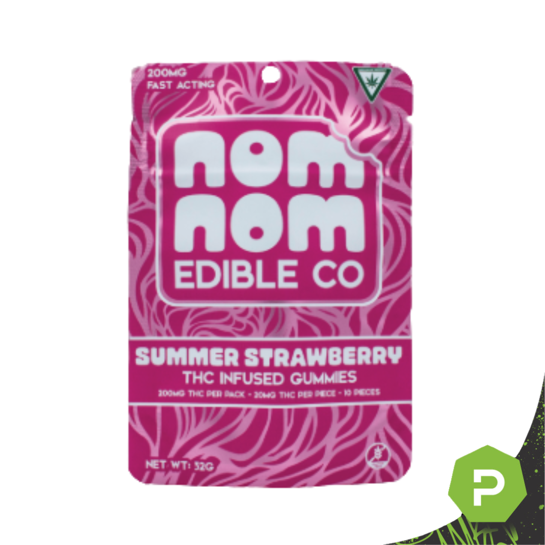 Nom Nom Edible Co | 200mg Gummies | Summer Strawberry