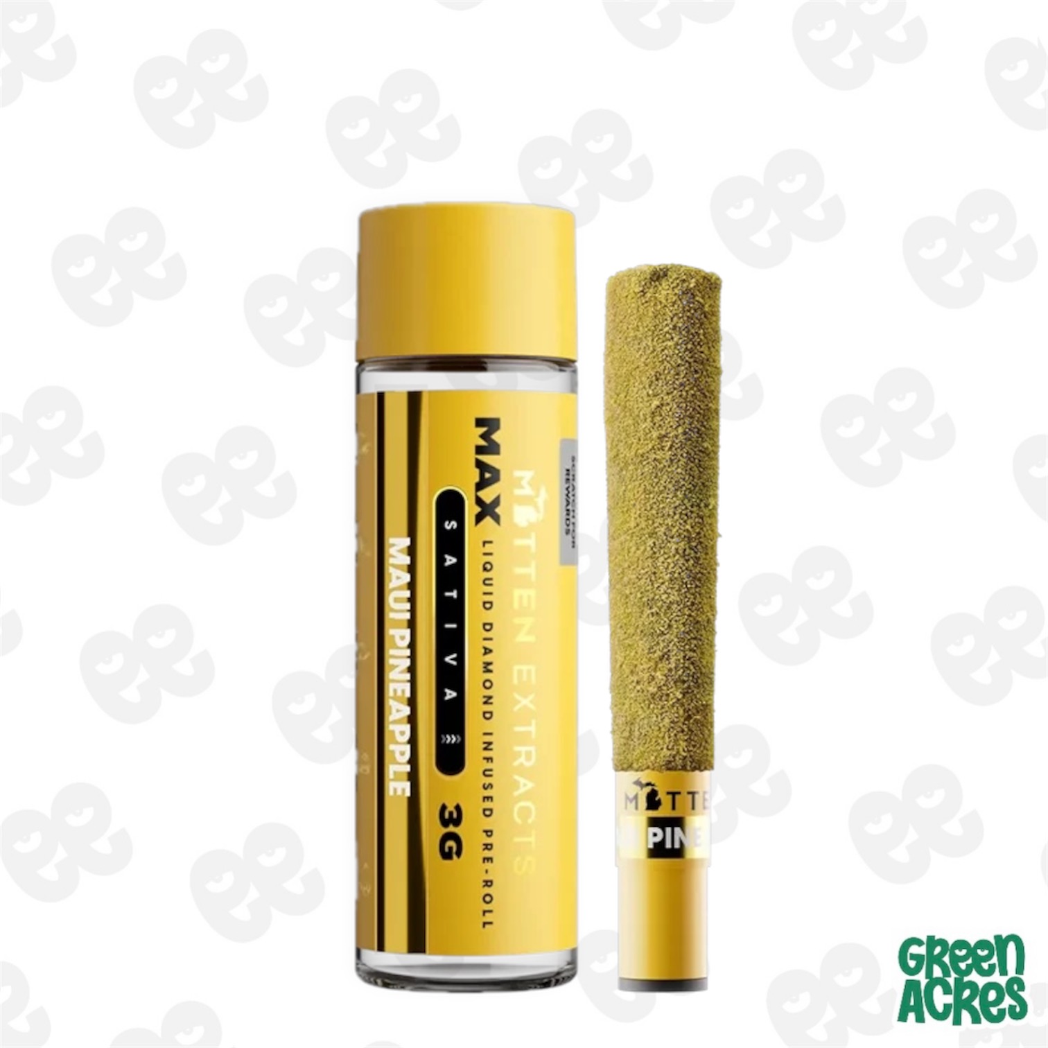 Mitten Extracts: Maui Pineapple 3G MAXX Diamond Infused Preroll