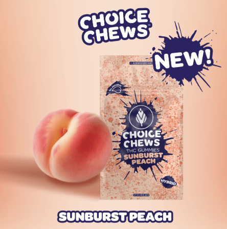 Choice | 200mg Gummies | Sunburst Peach (Hybrid)