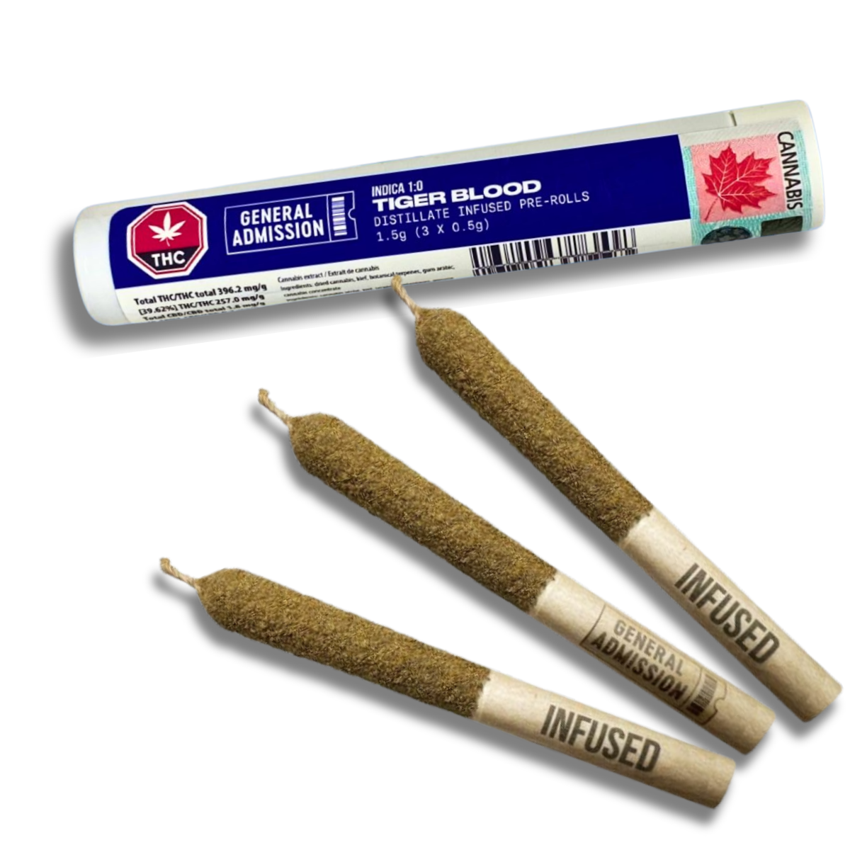 Tiger Blood Triple Distillate Infusion 3-pack Pre-Rolls | 3x0.5g 🔥