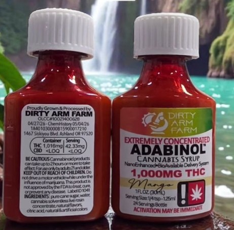 Adabinol Concentrated Infused Nano Syrup | Mango | New 1oz Bottle