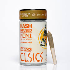 INFUSED PREROLL - HASH - 10PK - SATIVA - CLOCKWORK LEMON
