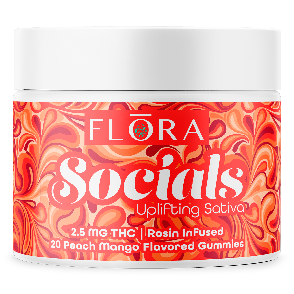 Socials Sativa 2.5mg Peach Mango