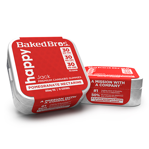 1:1:1 (THC:CBD:CBC): 100MG - Happy Pomegranate Nectarine