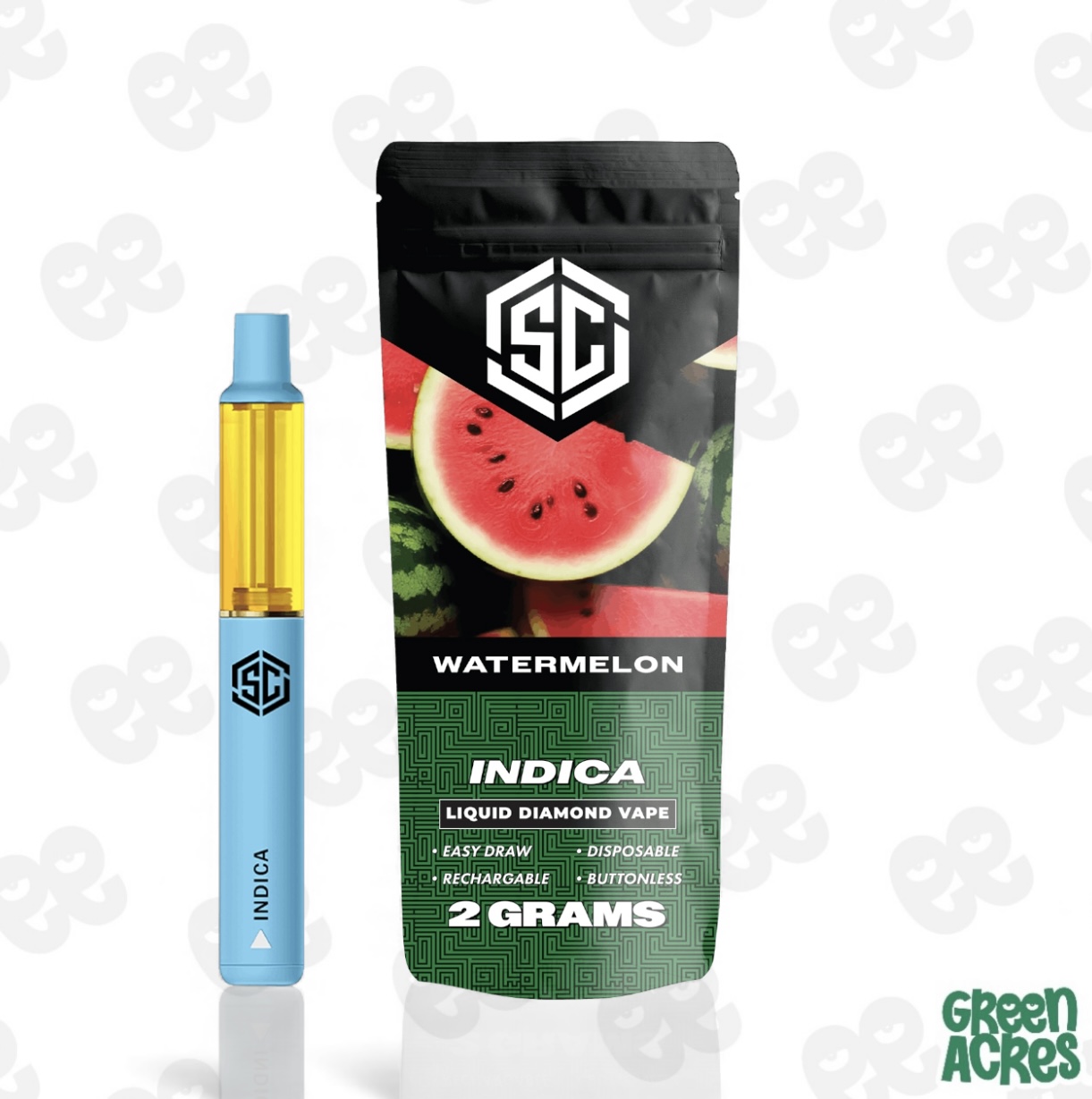 Society C: Watermelon 2G Liquid Diamond Vape Disposable