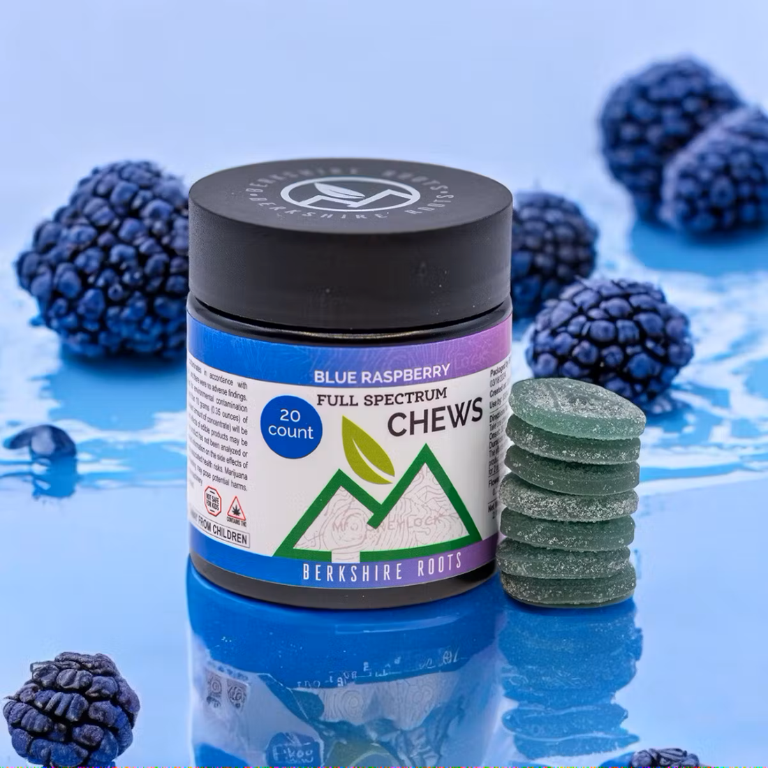 Blue Raspberry Chews | Edibles | 100mg