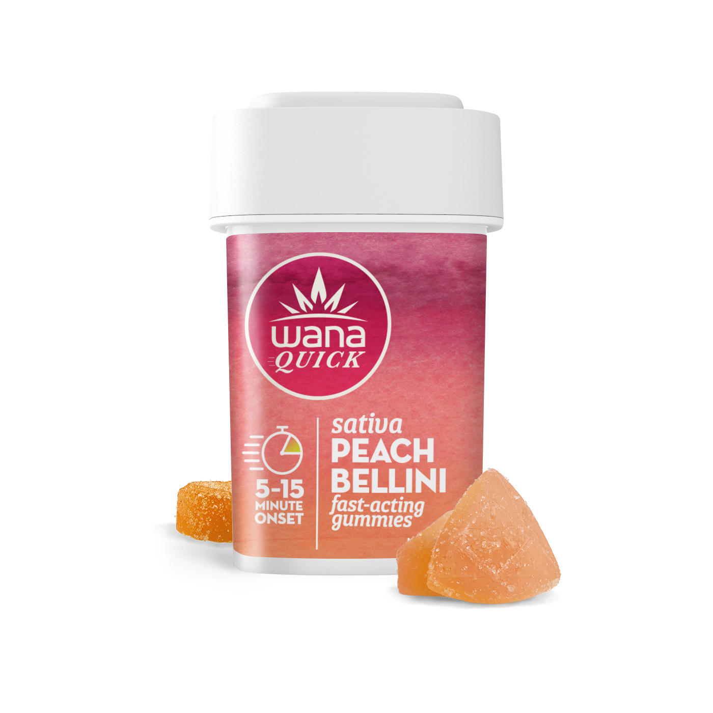 Wana | Gummies | Quick: Peach Bellini | 100mg