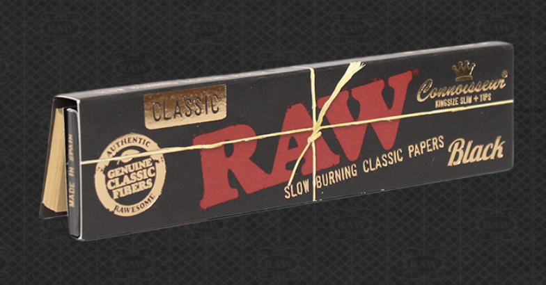 Raw Connoisseur - Kingsize Slim w/ tips (Black) product photo