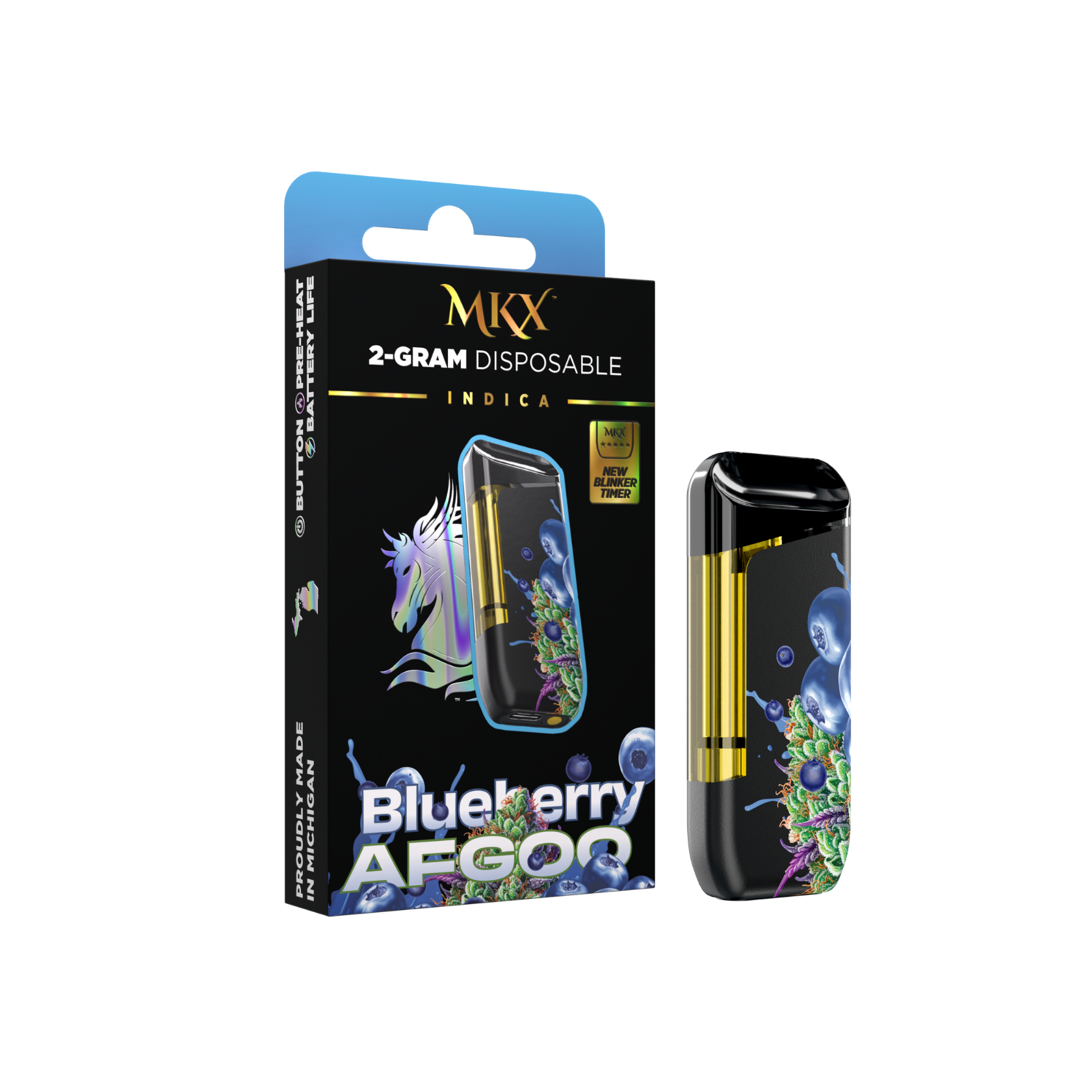 2g MKX Disposable - Blueberry Afgoo 2g Disposable - Indica