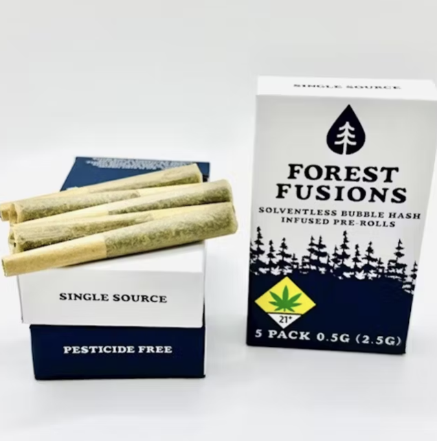 Pacific & Pine: Orange Fruit Snax x Superboof 5pk/ - Bubble Hash Infused