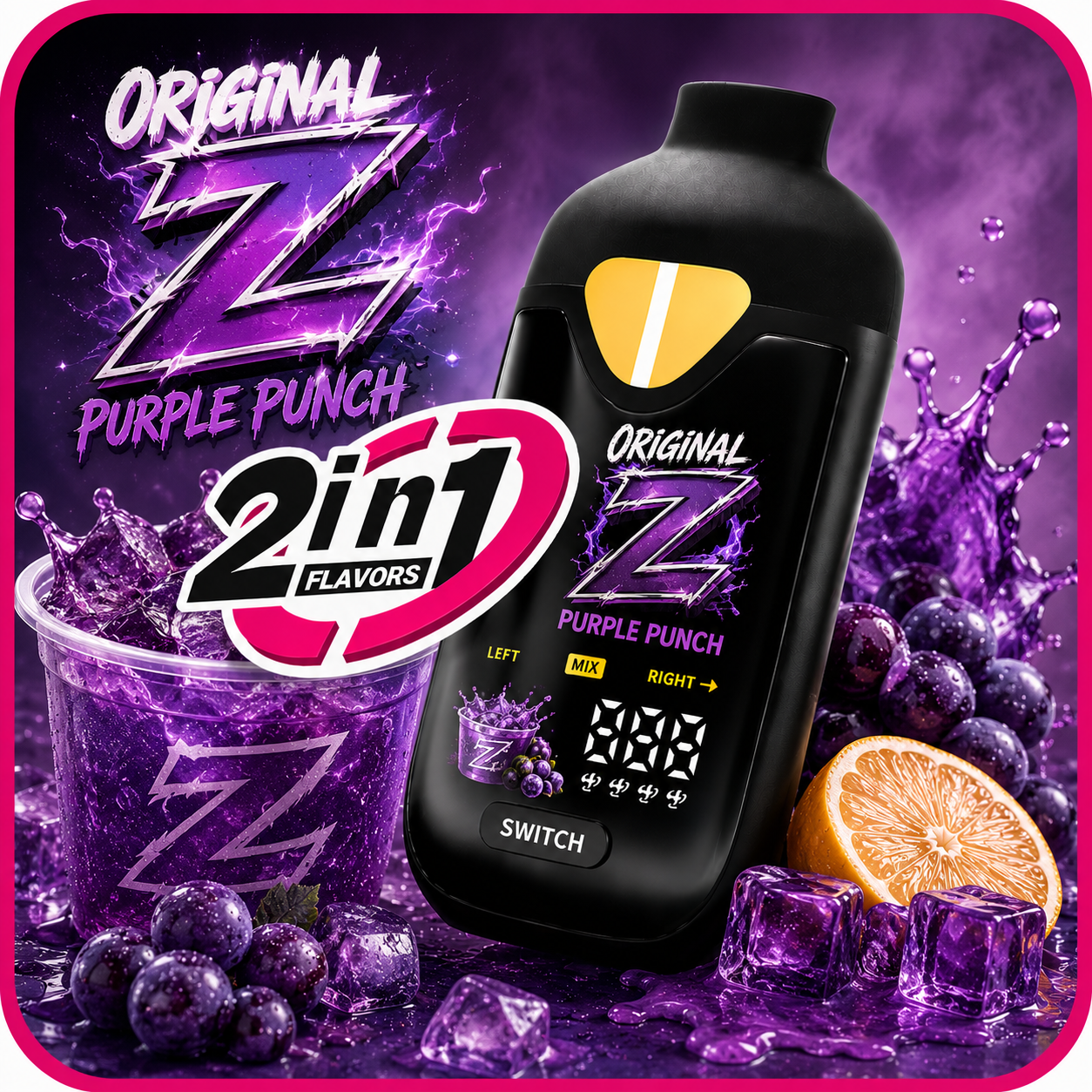 Amnesia Liquid Diamond Switch Disposable Original Z x Purple Punch