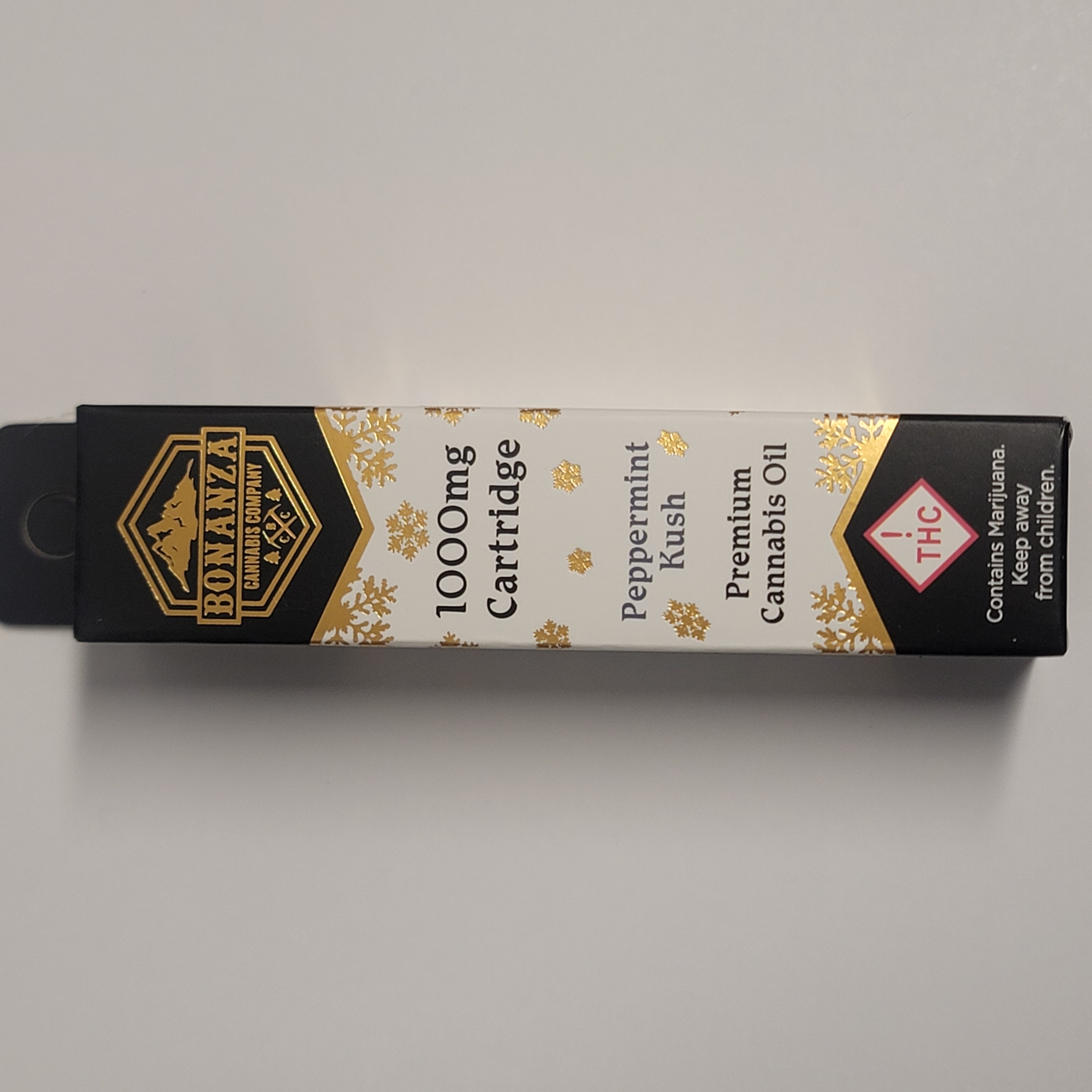 Bonanza Distillate Cartridge 1000mg Hybrid; Peppermint Kush