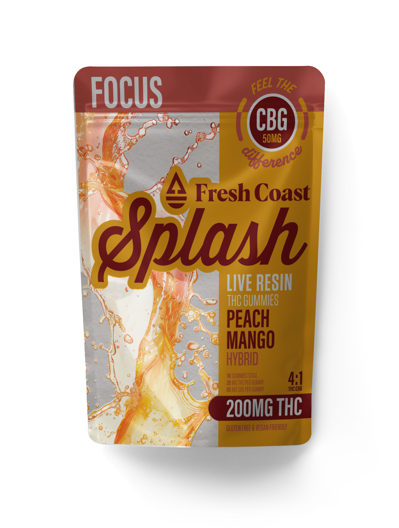 Splash Peach Mango Live Resin Gummies