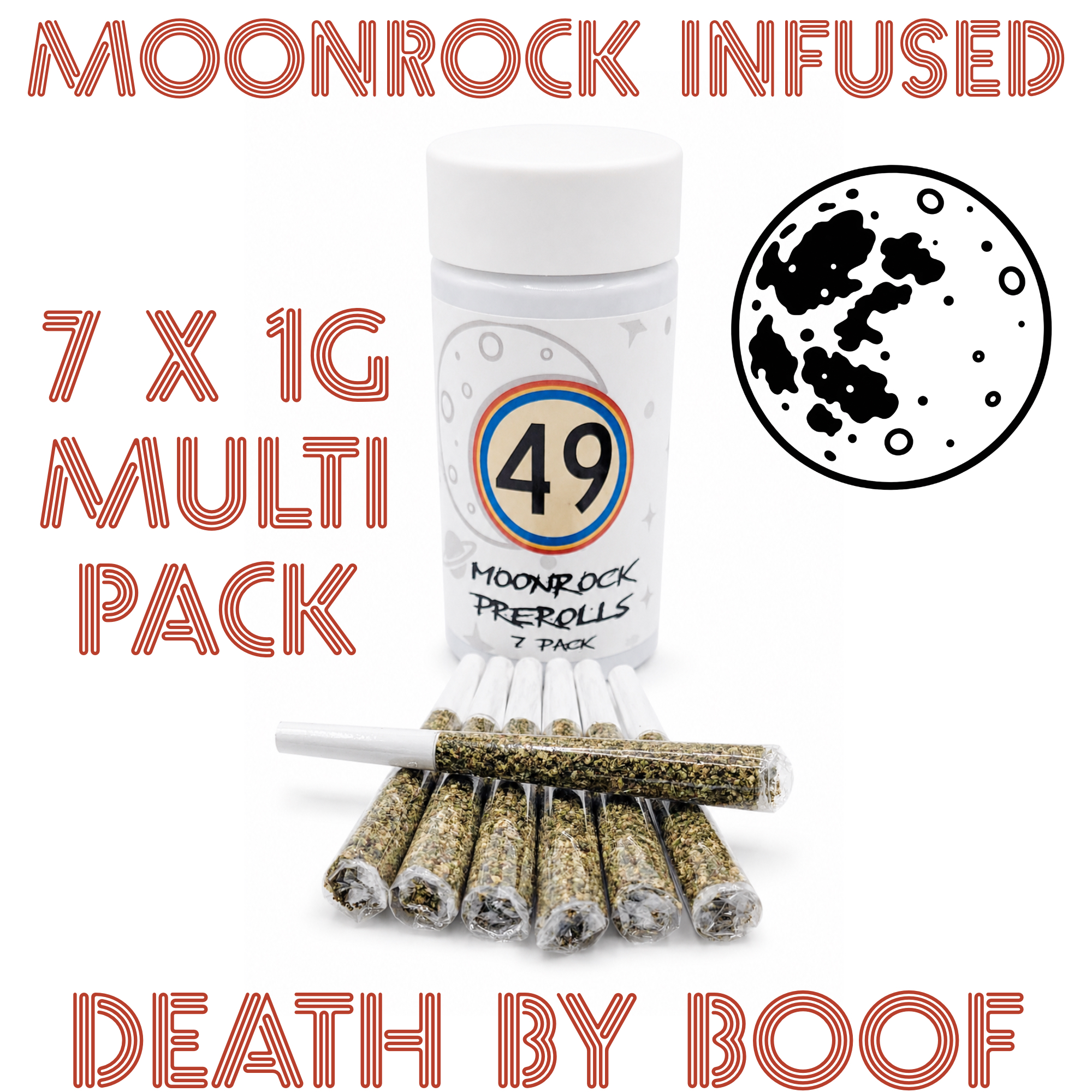 Death by Boof | Route 49 | MoonRock Pre-Rolls (7G - 7 Pack)