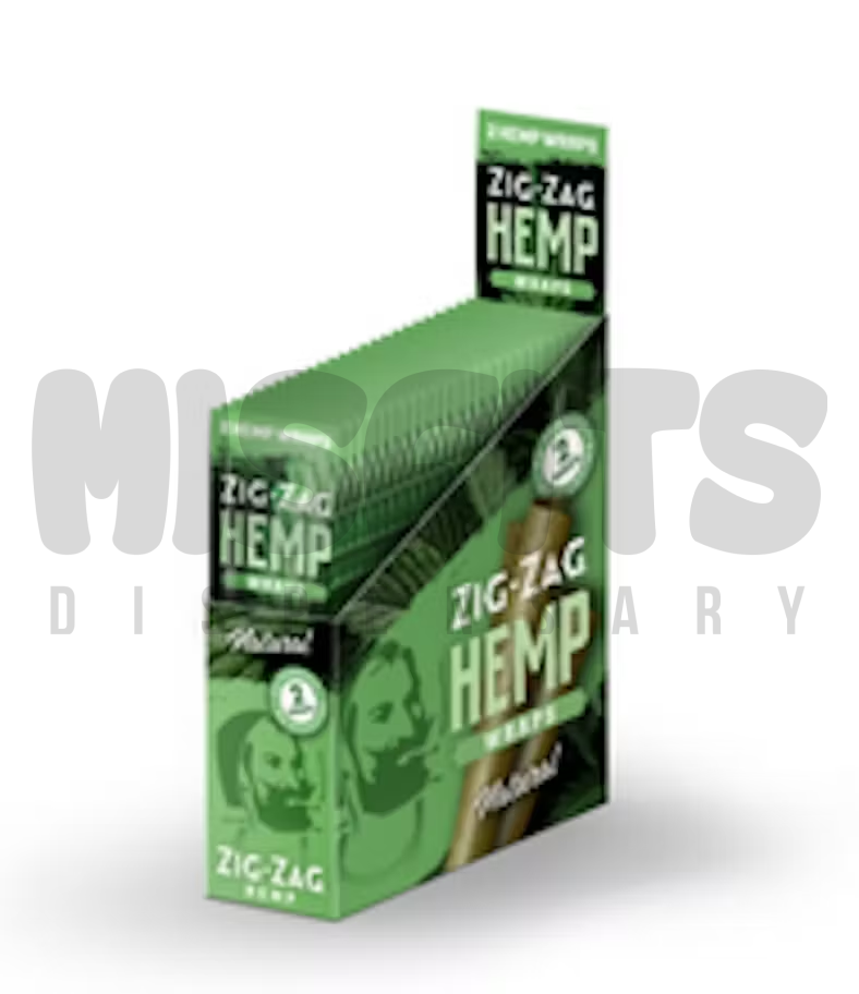 Zig Zag Hemp Wraps NATURAL 2pk