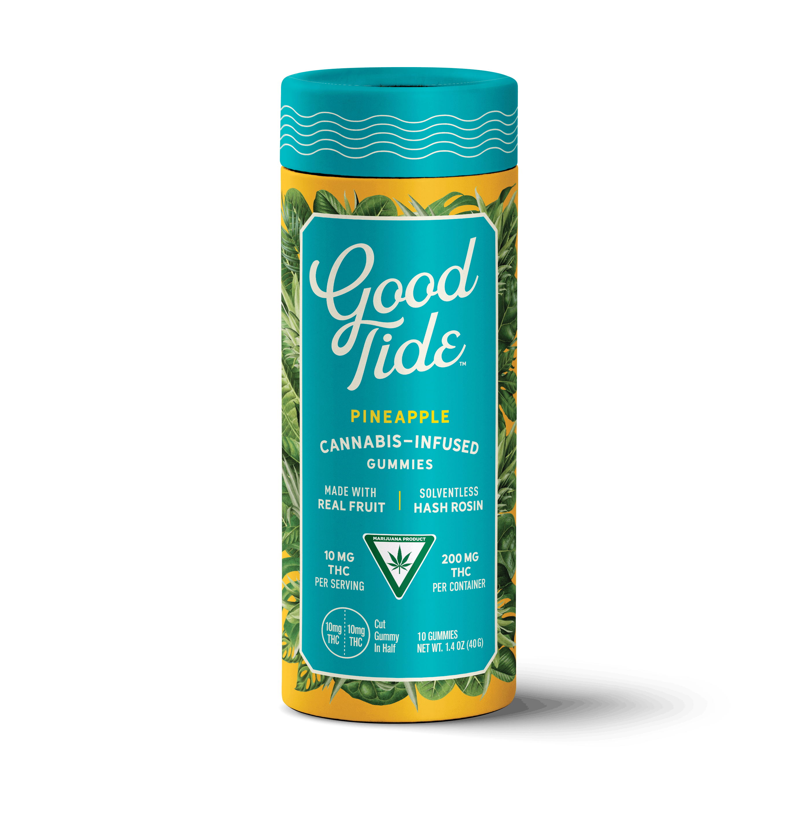 GOOD TIDE | UPLIFTING PINEAPPLE | 200mg HASH ROSIN GUMMIES
