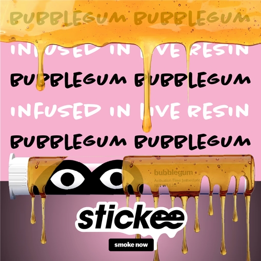 Stickee Live Resin Infused Pre-roll - Bubblegum