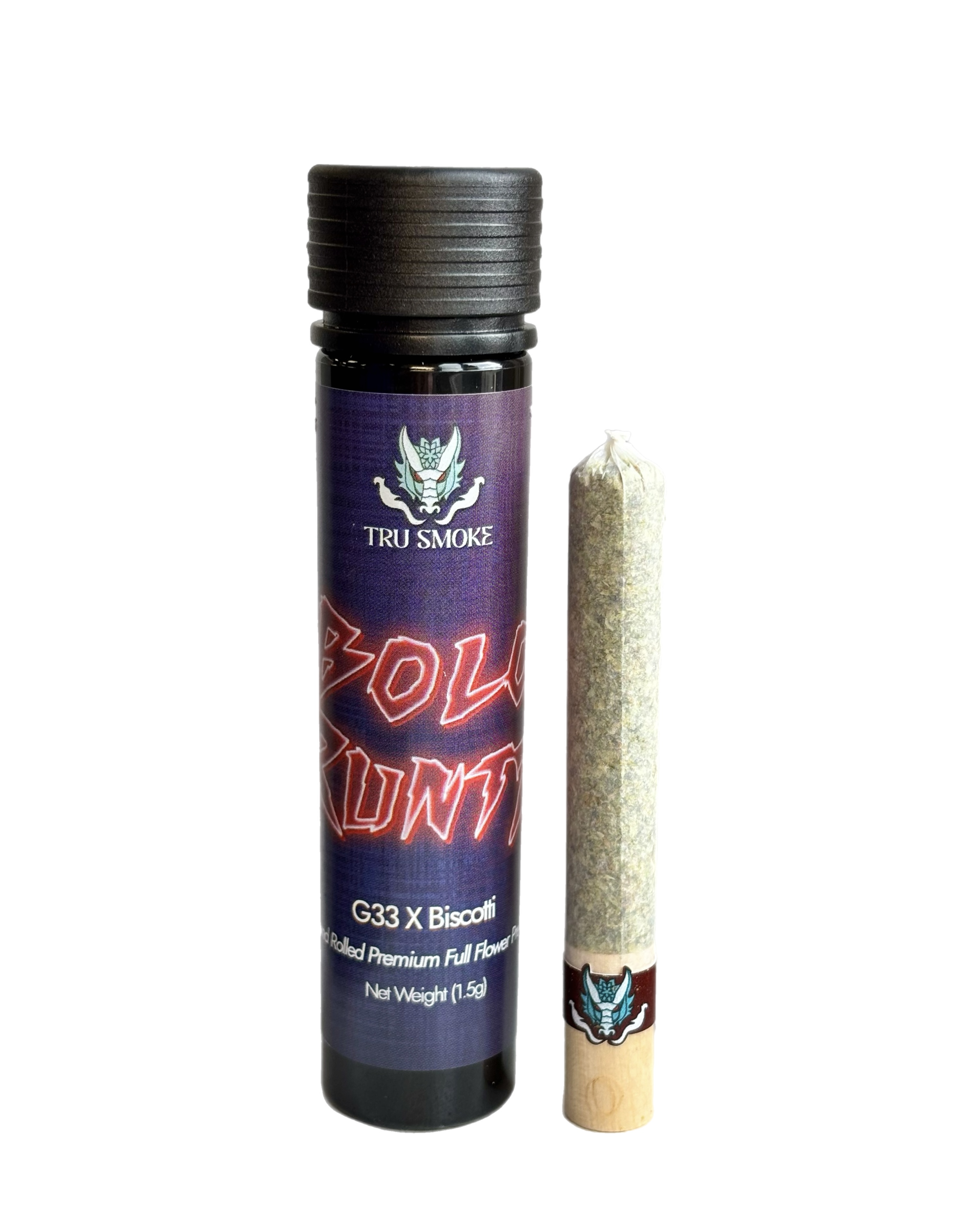 TruSmoke | Bolo Runtz | Full Flower Hand Roll | 1.5g