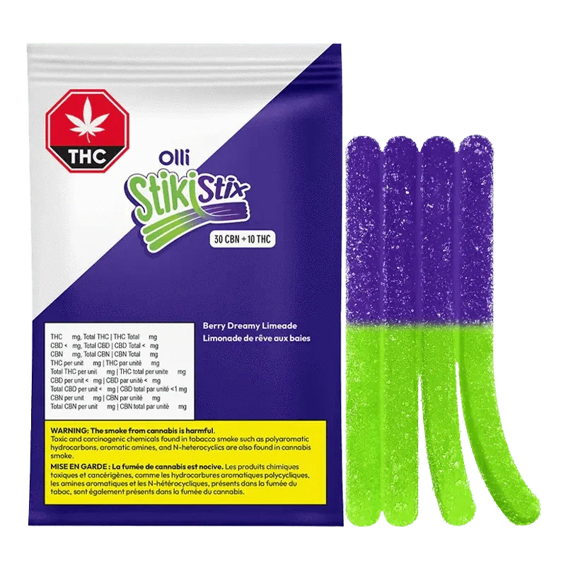 Stikistix : 3:1 Sour Berry Dreamy Limeade CBN/THC Chews (1x10mg)