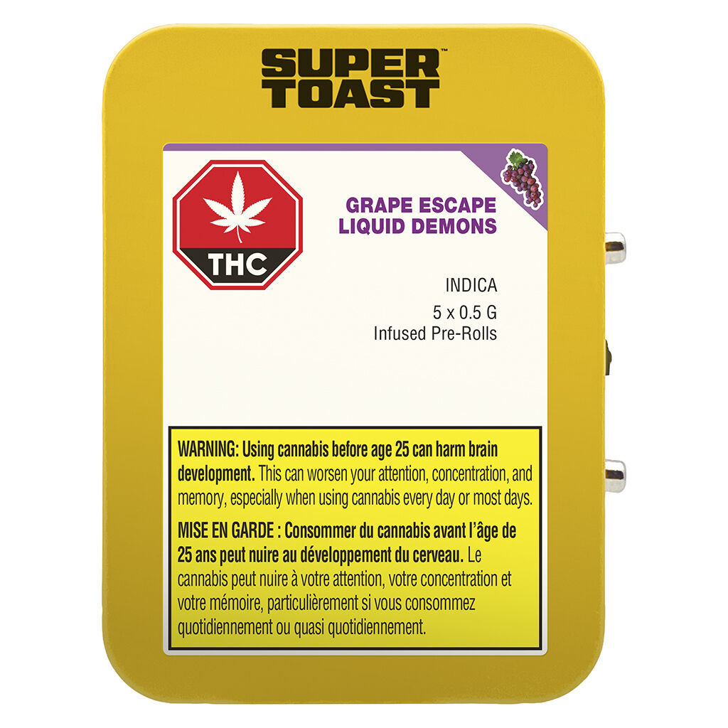 Super Toast - Grape Escape Liquid Demons Infused PRJs - 5x0.5g