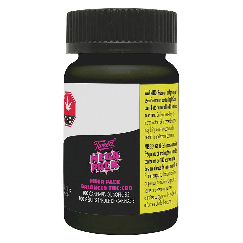 Tweed - Mega Pack THC:CBD 1:1 - 100 caps