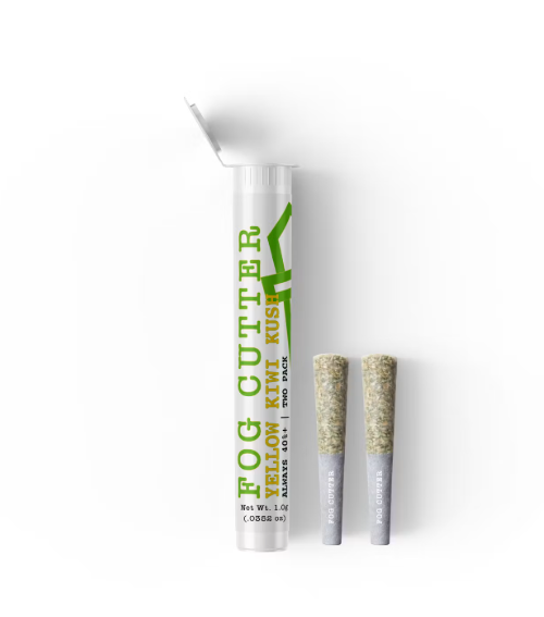 2pk .5g Infused Pre-Rolls | Yellow Kiwi Kush | Fog Cutter